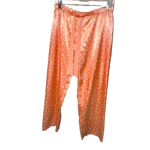 Oscar de la Renta Pink Label Pink and White Polka Dot PJ Set Size Medium 68938T - Picture 6 of 7